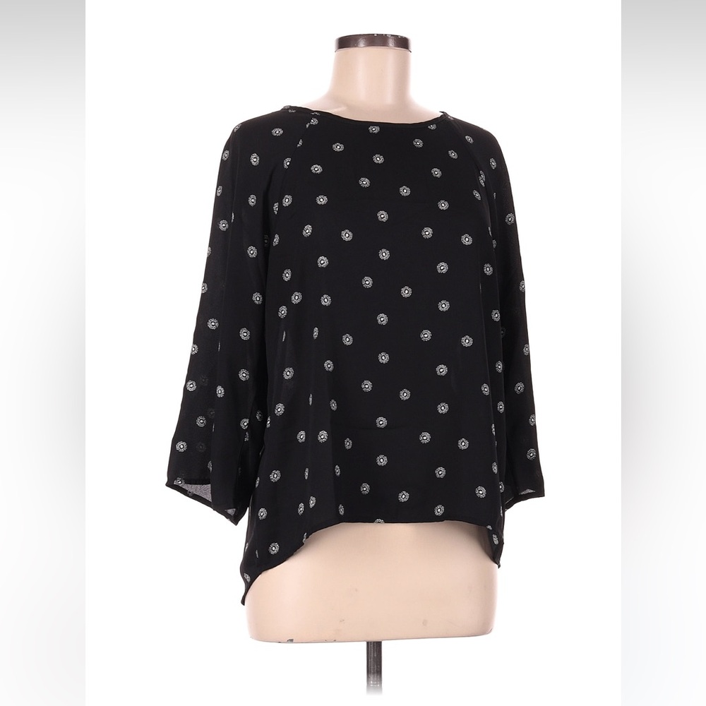 Papermoon Black Blouse with White Dots